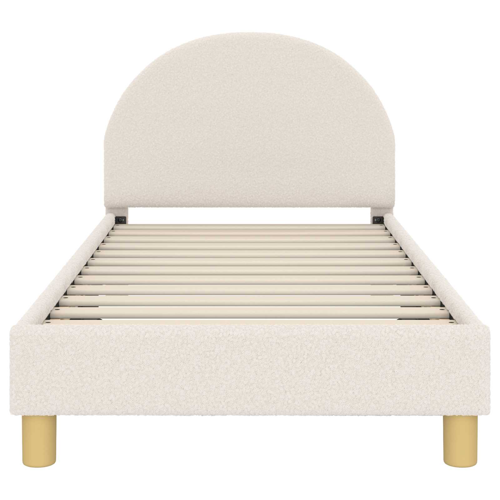 Bedframe voor kinderen met hoofdbord Crèmekleurig 80 x 160 cm