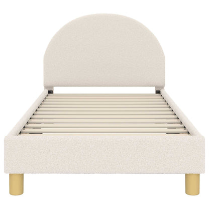 Bedframe voor kinderen met hoofdbord Crèmekleurig 80 x 160 cm