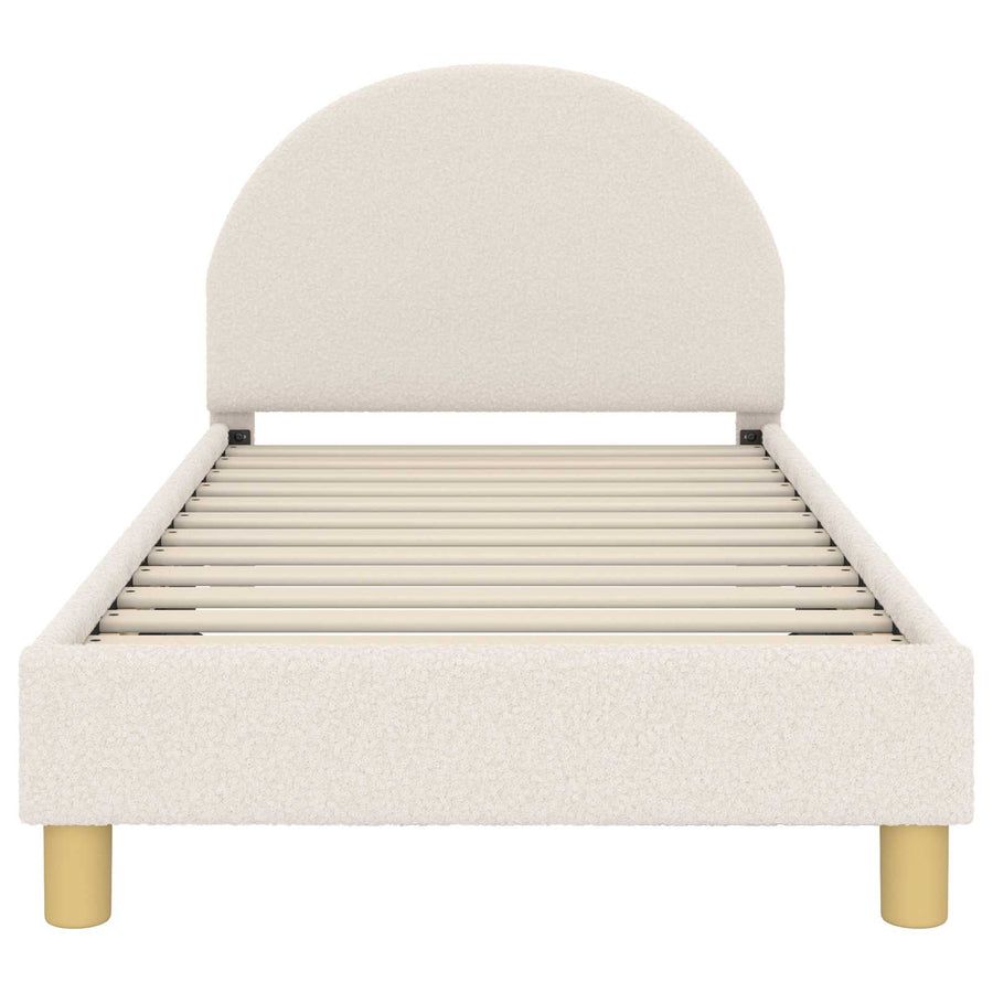 Bedframe voor kinderen met hoofdbord Crèmekleurig 80 x 160 cm