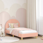 Kinderbedframe 80x160 cm roze met hoofdbord