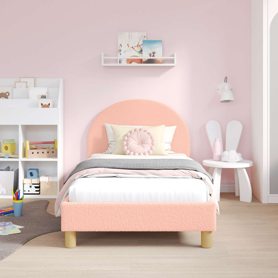Bedframe voor kinderen met hoofdbord Roze 80 x 160 cm