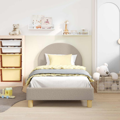 Bedframe voor kinderen met hoofdbord Lichtgrijs 80 x 160 cm