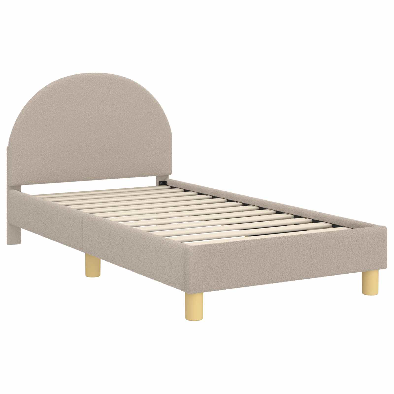 Bedframe voor kinderen met hoofdbord Lichtgrijs 80 x 160 cm