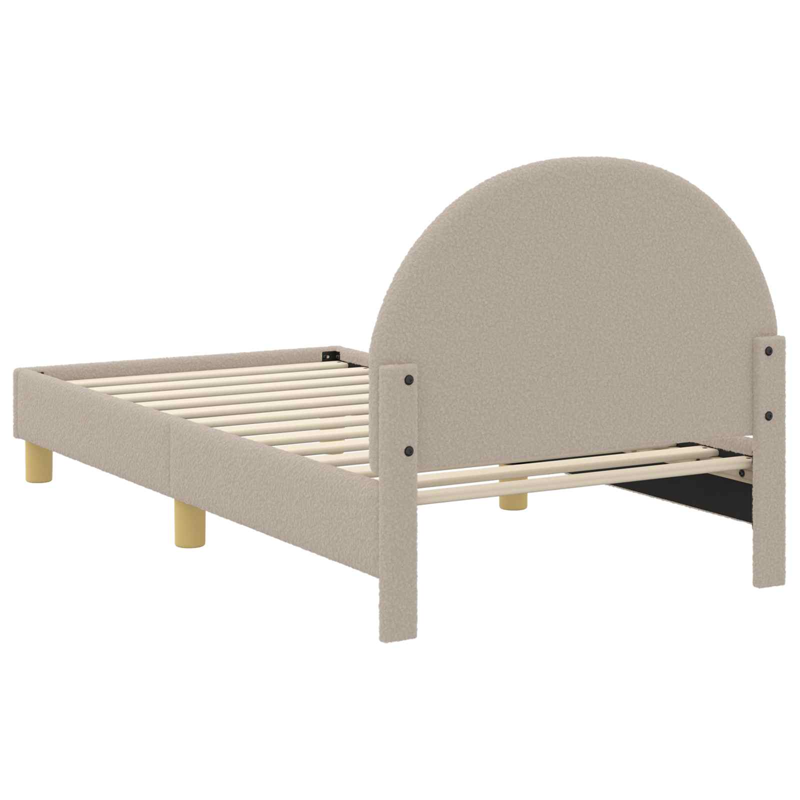 Bedframe voor kinderen met hoofdbord Lichtgrijs 80 x 160 cm
