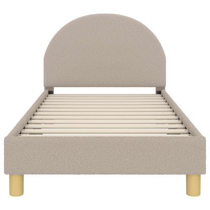 Bedframe voor kinderen met hoofdbord Lichtgrijs 80 x 160 cm