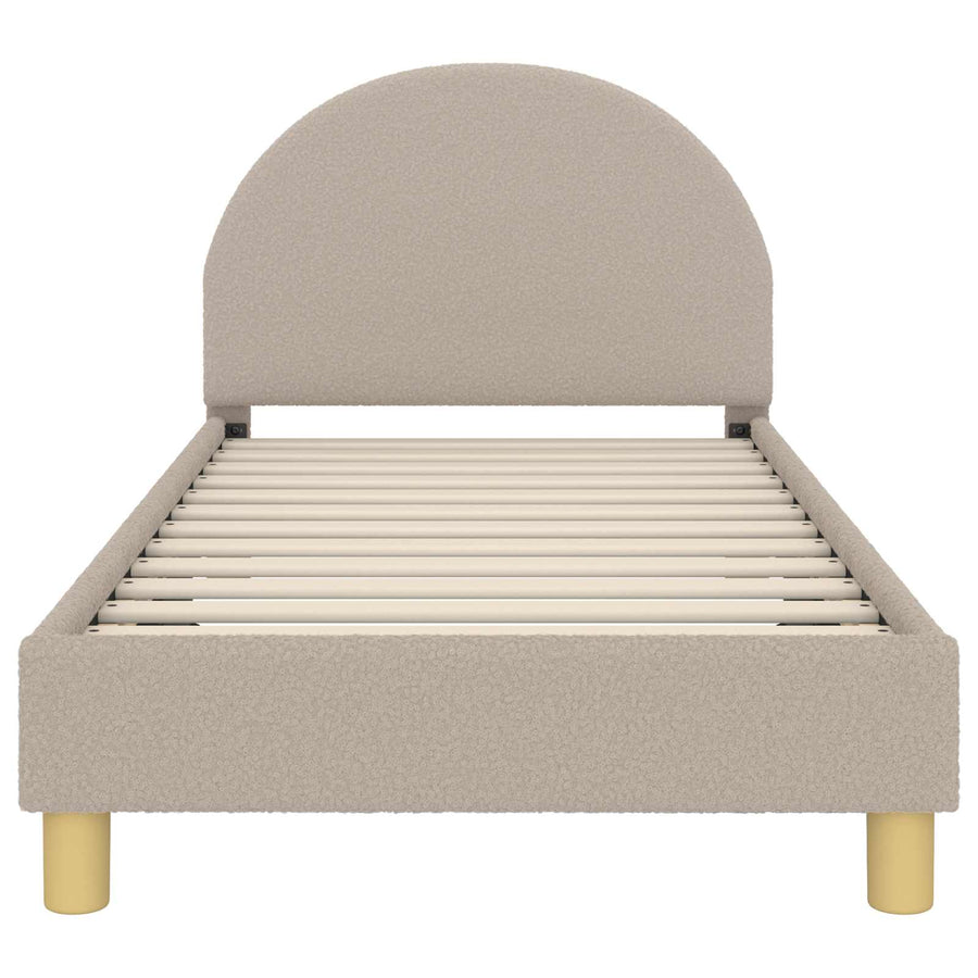 Bedframe voor kinderen met hoofdbord Lichtgrijs 80 x 160 cm