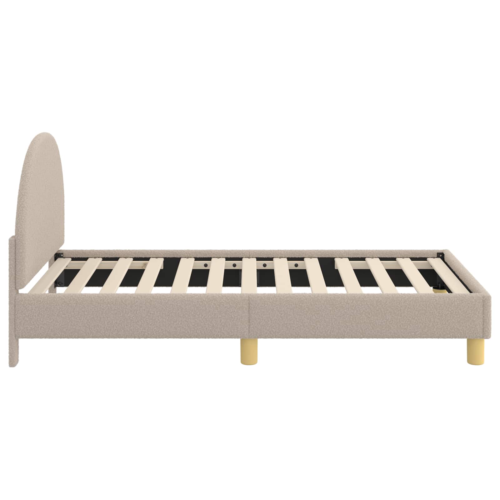 Bedframe voor kinderen met hoofdbord Lichtgrijs 80 x 160 cm