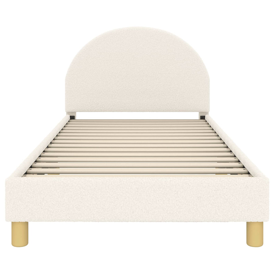 Bedframe voor kinderen met hoofdbord Crème 80 x 200 cm