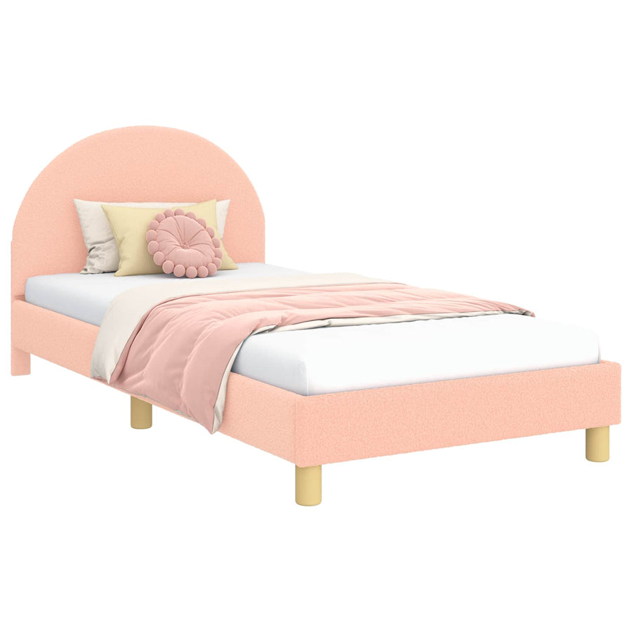 Bedframe voor kinderen met hoofdbord Roze 90 x 190 cm