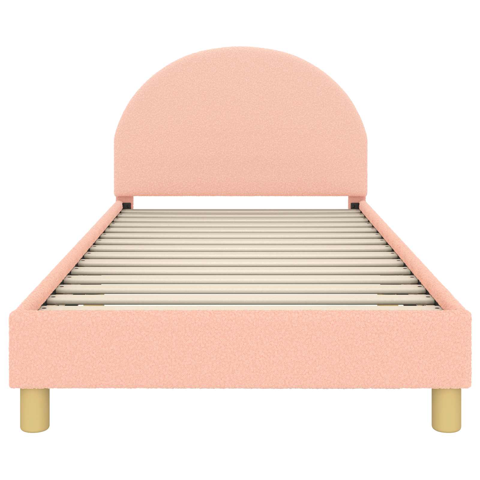 Bedframe voor kinderen met hoofdbord Roze 90 x 190 cm
