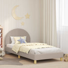 Kinderbed 90x190 cm lichtgrijs met hoofdbord