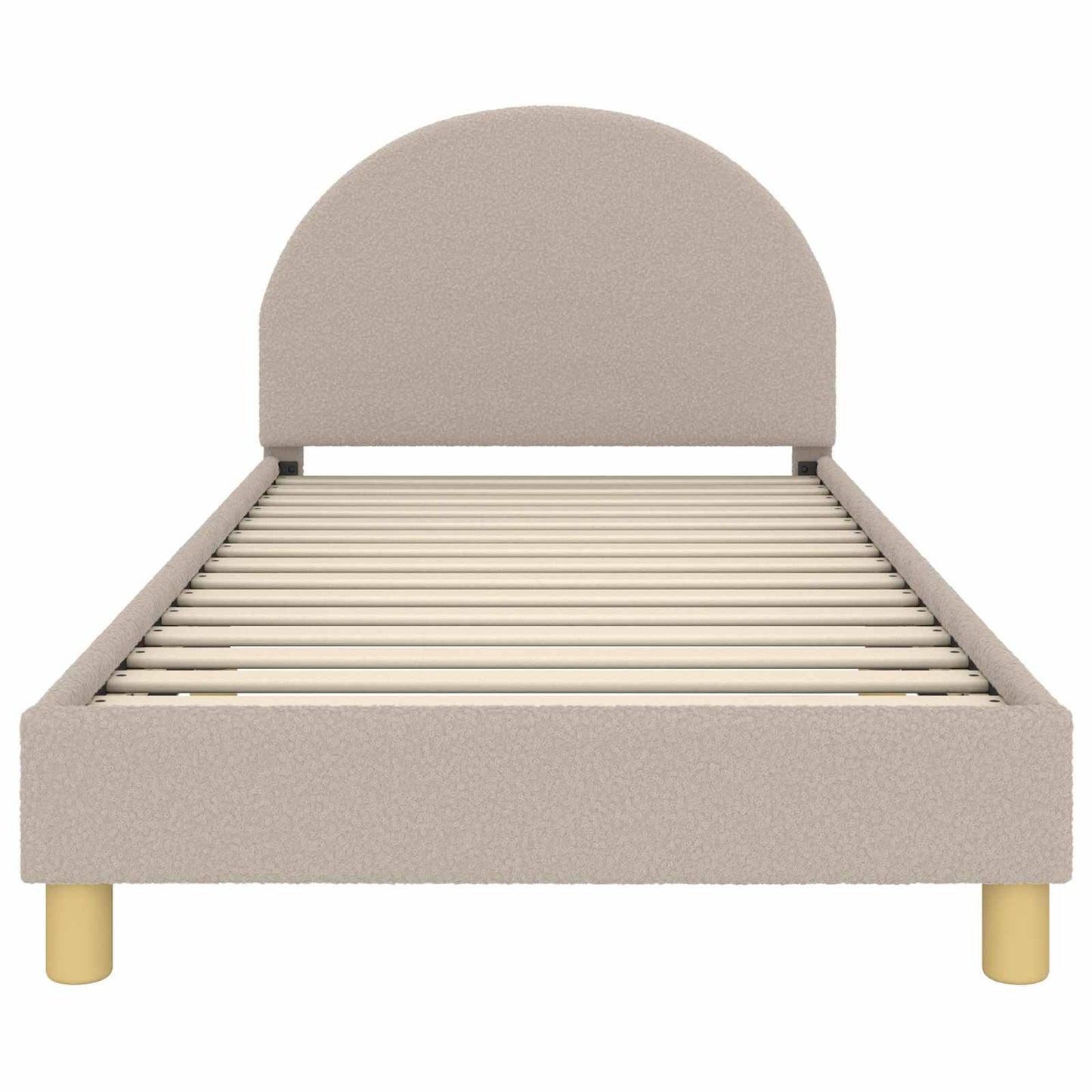 Bedframe voor kinderen met hoofdbord Lichtgrijs 90 x 190 cm