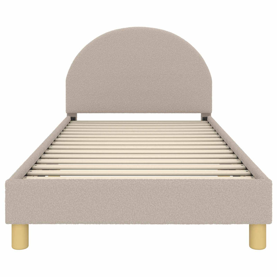 Bedframe voor kinderen met hoofdbord Lichtgrijs 90 x 190 cm