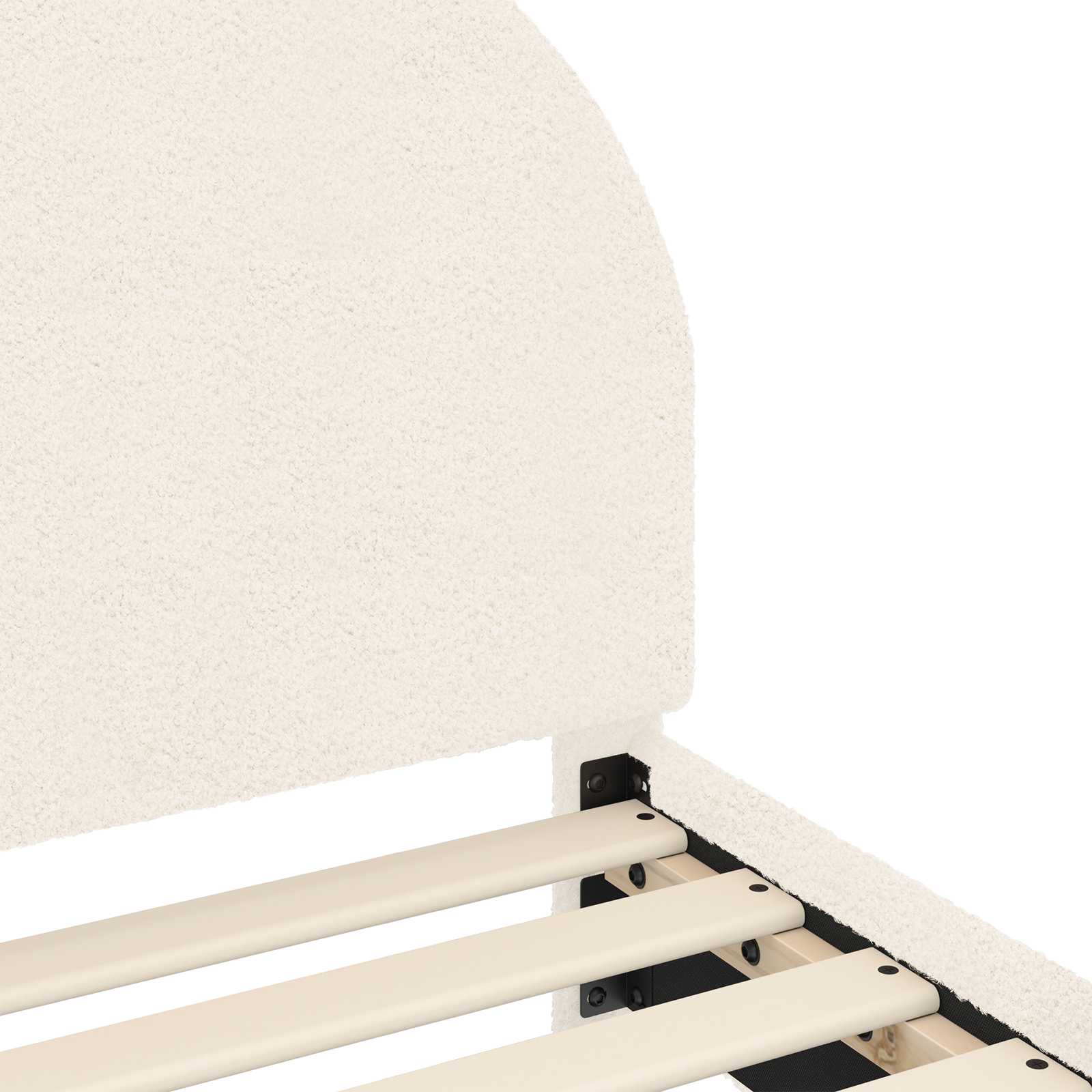 Bedframe voor kinderen met hoofdbord Crème 90 x 200 cm