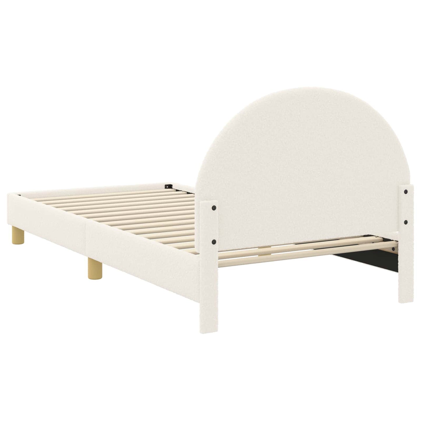 Bedframe voor kinderen met hoofdbord Crème 90 x 200 cm