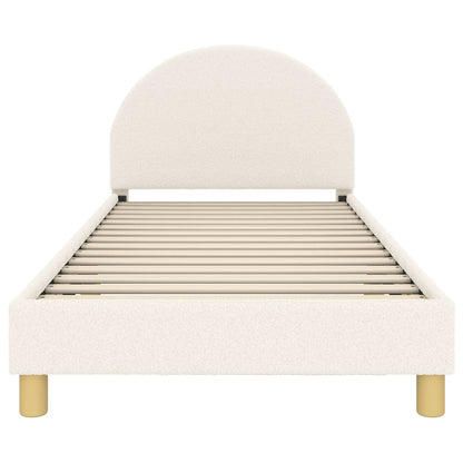Bedframe voor kinderen met hoofdbord Crème 90 x 200 cm