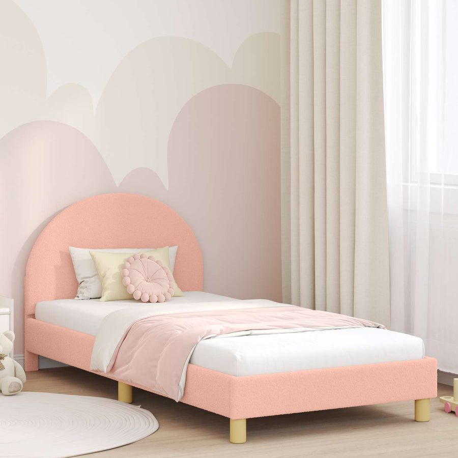 Bedframe voor kinderen met hoofdbord Roze 90 x 200 cm