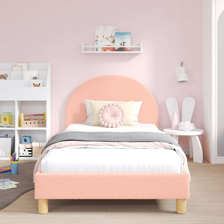 Bedframe voor kinderen met hoofdbord Roze 90 x 200 cm