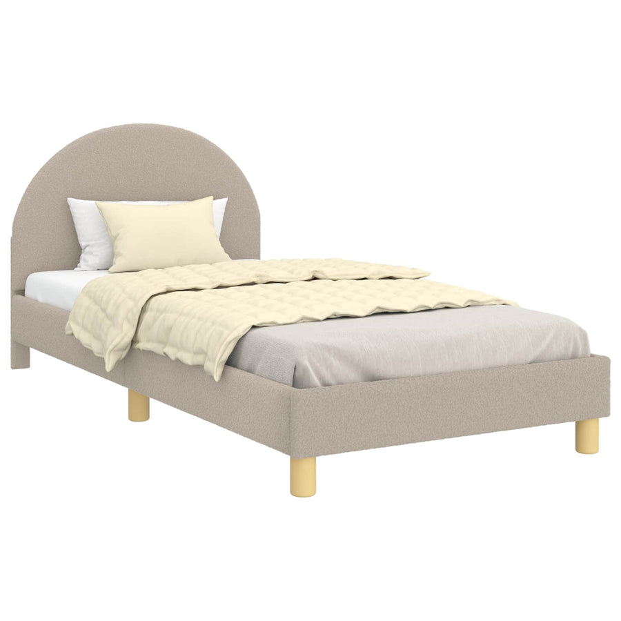 Bedframe voor kinderen met hoofdbord Lichtgrijs 90 x 200 cm