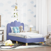 Peuterbedframe 70x140 cm jeans blauw stof