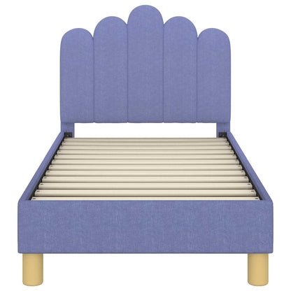 Peuterbedframe met hoofdbord Jeans Blauw 70 x 140 cm Stof