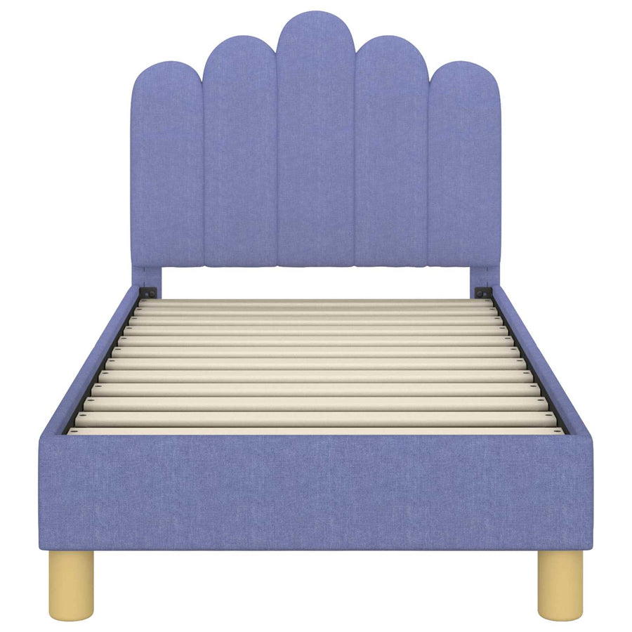Peuterbedframe met hoofdbord Jeans Blauw 70 x 140 cm Stof