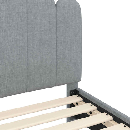Bedframe voor kinderen met hoofdbord Lichtgrijs 80 x 160 cm