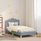 Kinderbedframe 80x160 cm lichtgrijs hoofdbord