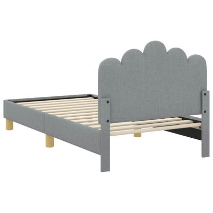 Bedframe voor kinderen met hoofdbord Lichtgrijs 80 x 160 cm