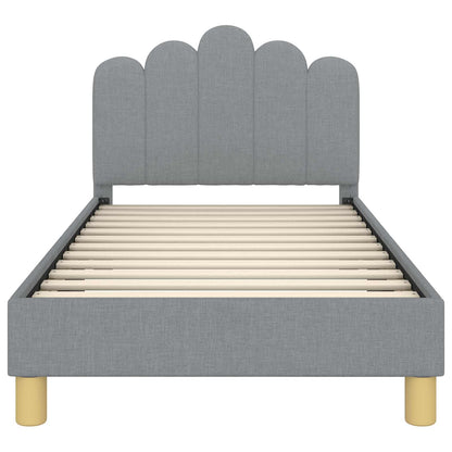 Bedframe voor kinderen met hoofdbord Lichtgrijs 80 x 160 cm