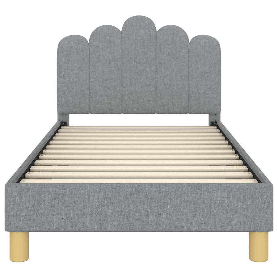 Bedframe voor kinderen met hoofdbord Lichtgrijs 80 x 160 cm
