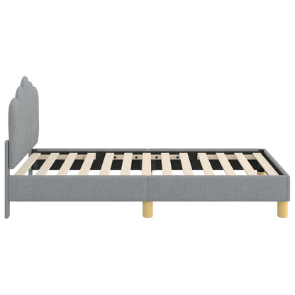 Bedframe voor kinderen met hoofdbord Lichtgrijs 80 x 160 cm