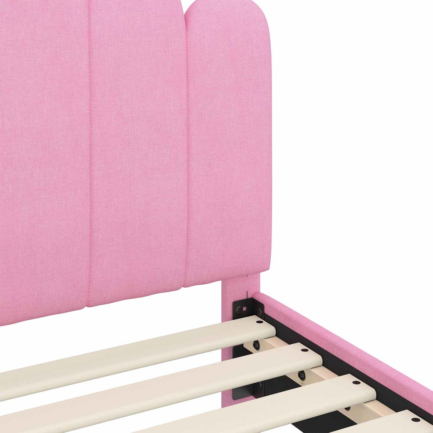 Bedframe voor kinderen met hoofdbord Roze 80 x 160 cm Stof