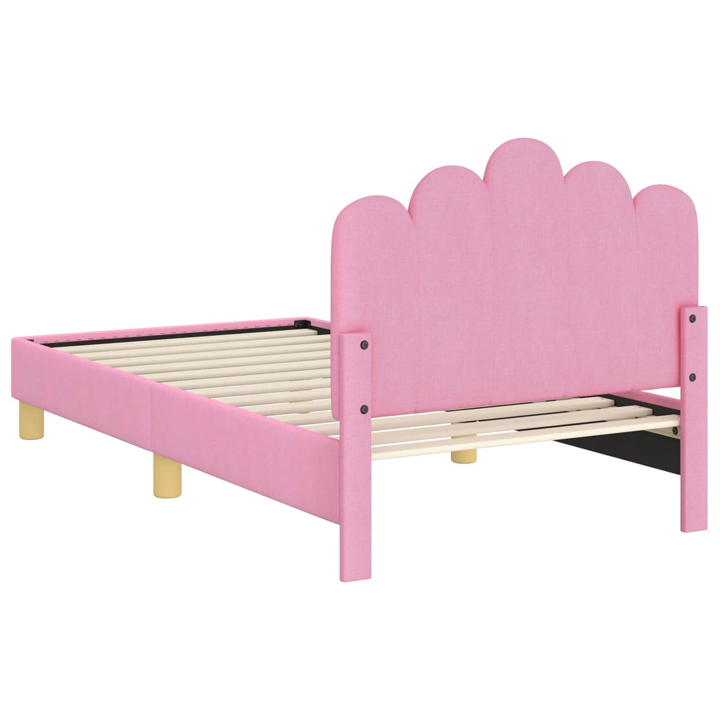Bedframe voor kinderen met hoofdbord Roze 80 x 160 cm Stof
