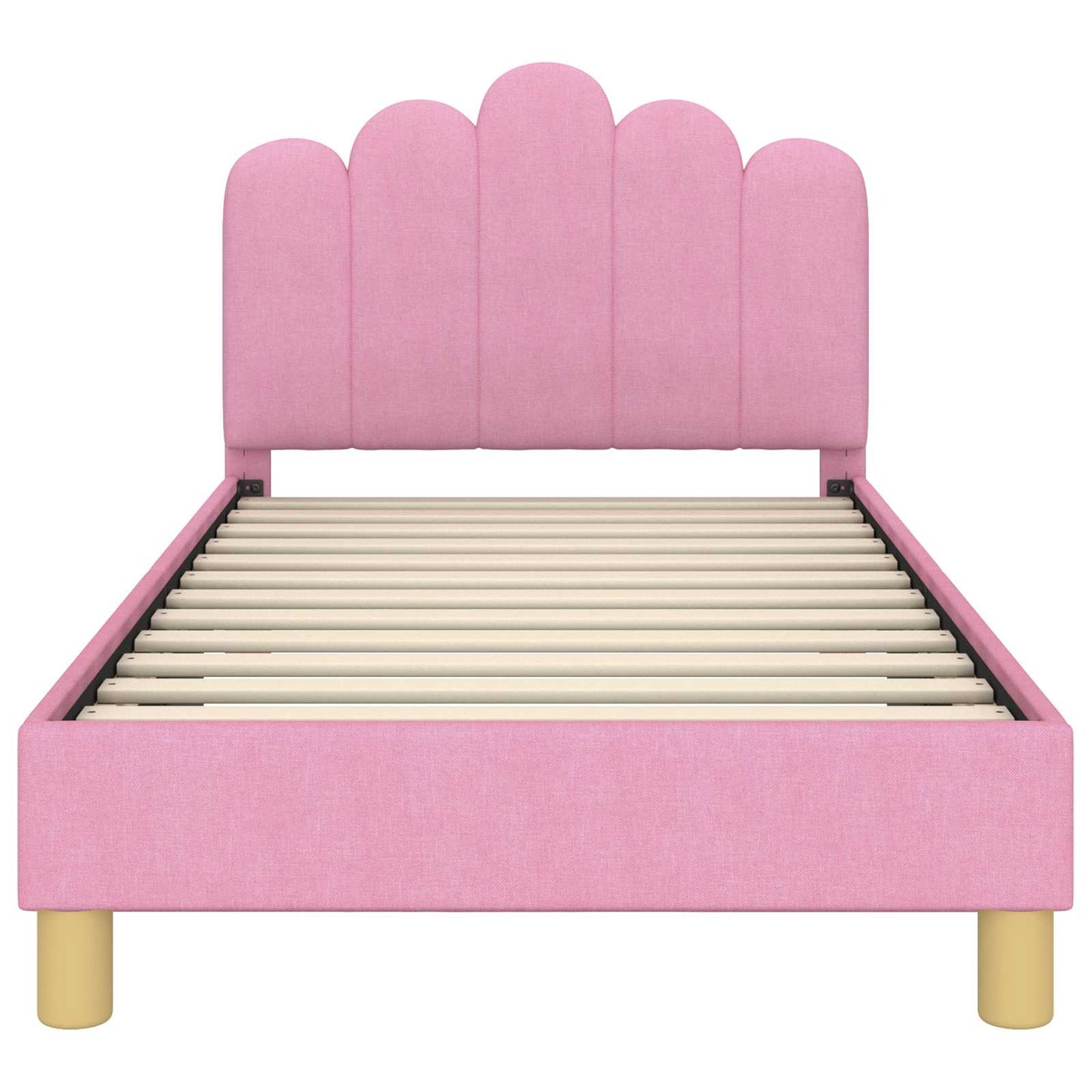 Bedframe voor kinderen met hoofdbord Roze 80 x 160 cm Stof