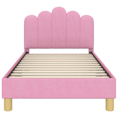 Bedframe voor kinderen met hoofdbord Roze 80 x 160 cm Stof