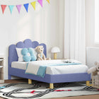 Kinderbedframe 80x160 cm jeans blauw met hoofdbord