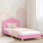 Kinderbedframe 80x200 cm roze stof