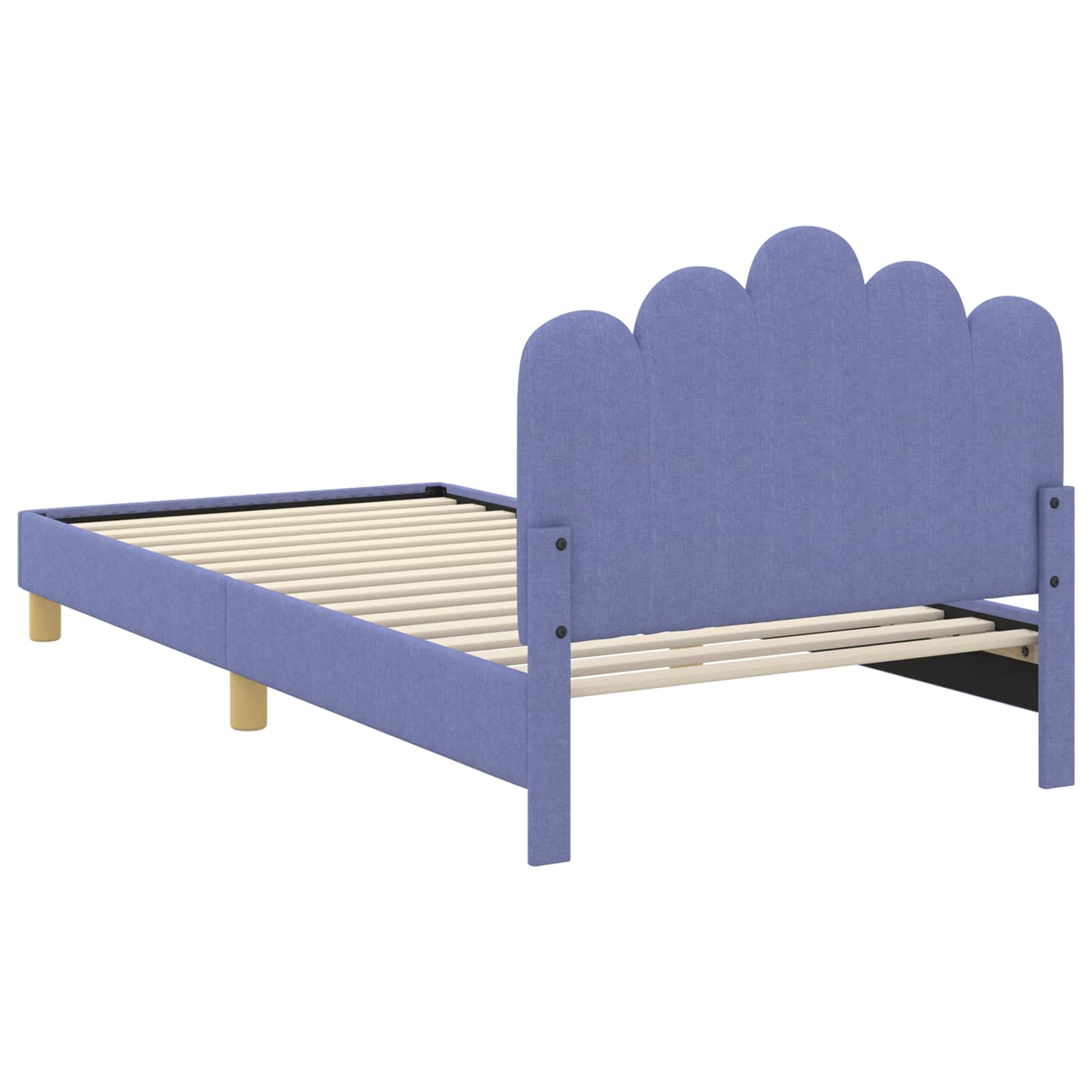 Peuterbedframe met hoofdbord Jeans Blauw 80 x 200 cm Stof