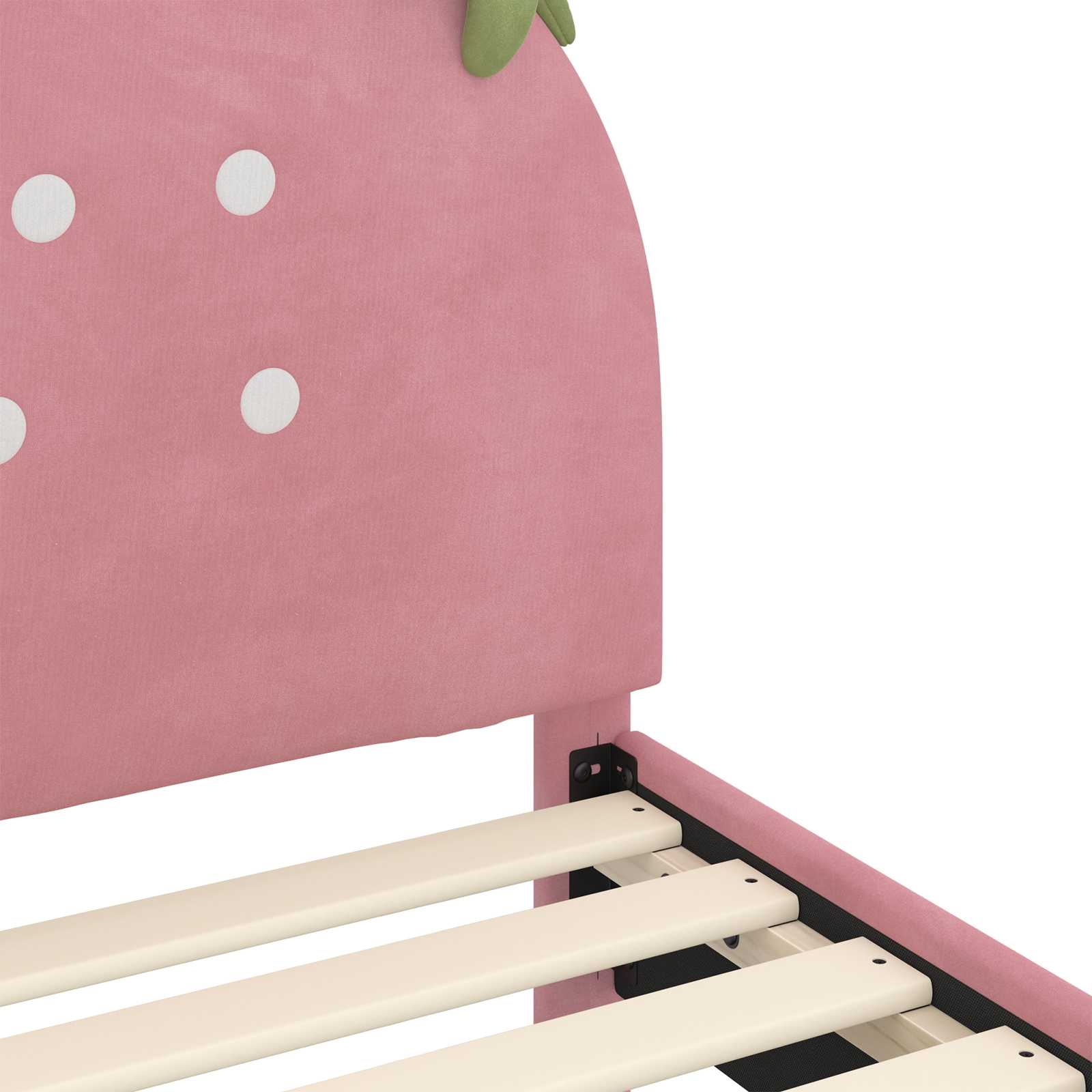 Bedframe voor kinderen met hoofdbord Roze 80 x 160 cm Fluweel
