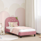 Kinderbedframe 80x160 cm roze fluweel