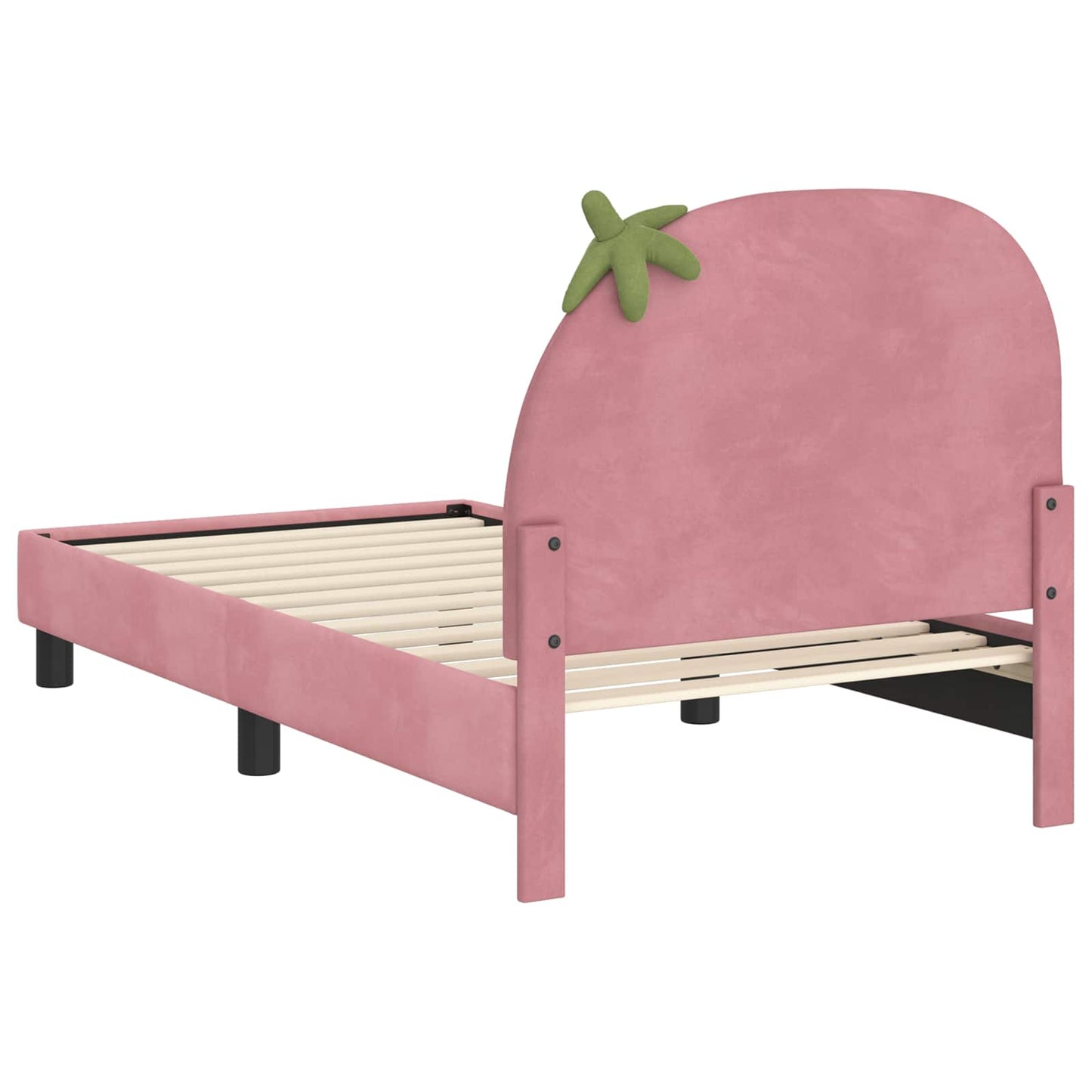 Bedframe voor kinderen met hoofdbord Roze 80 x 160 cm Fluweel