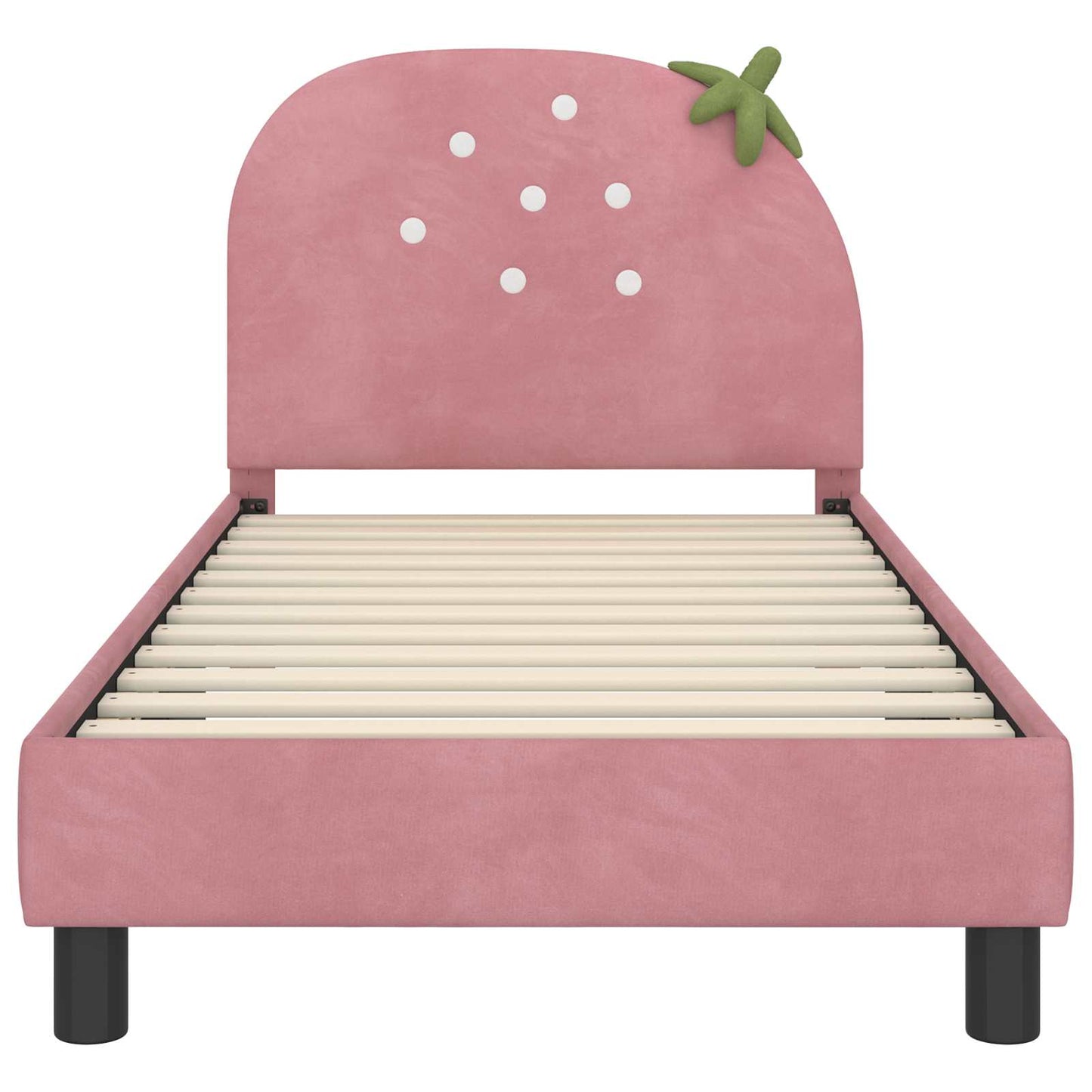 Bedframe voor kinderen met hoofdbord Roze 80 x 160 cm Fluweel