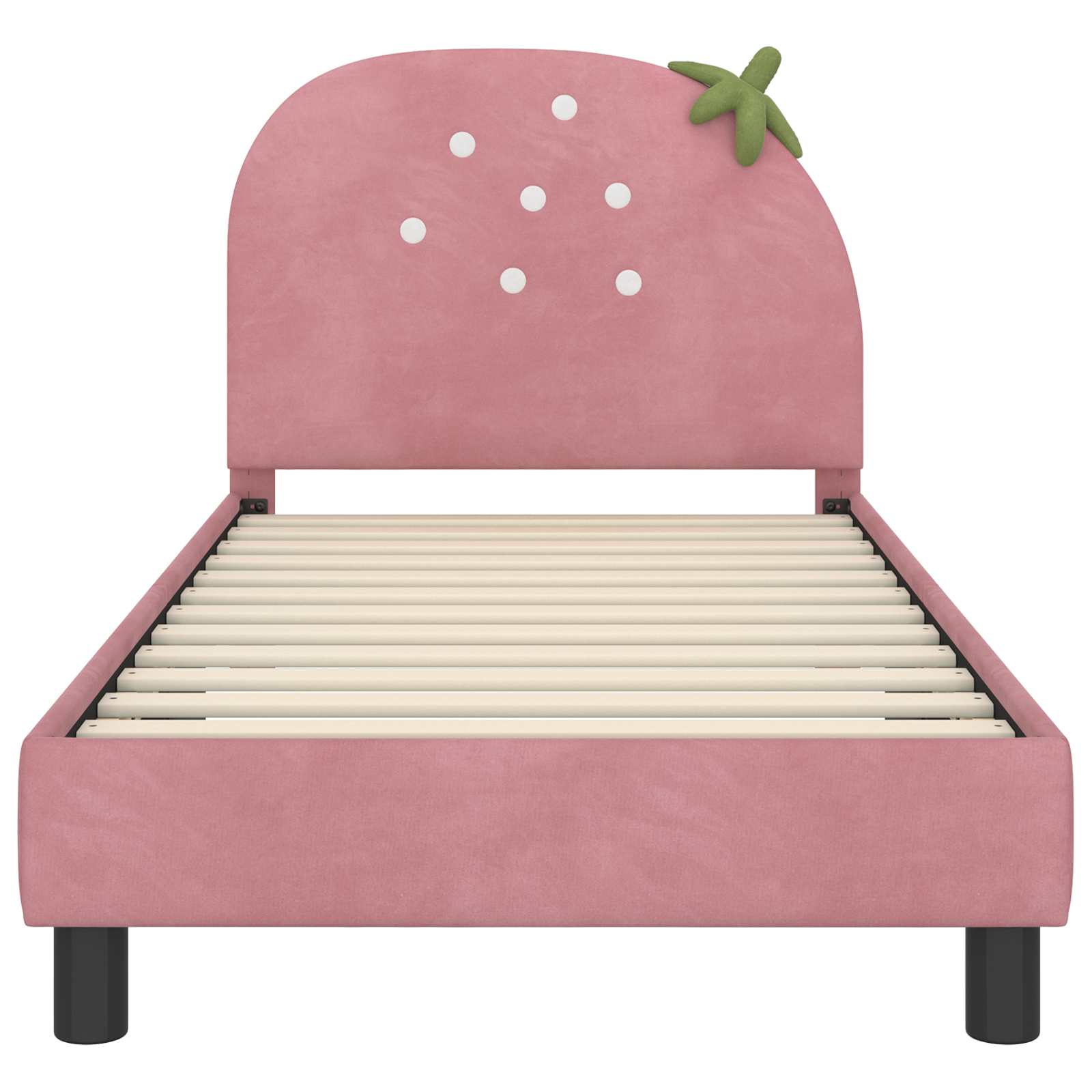 Bedframe voor kinderen met hoofdbord Roze 80 x 160 cm Fluweel