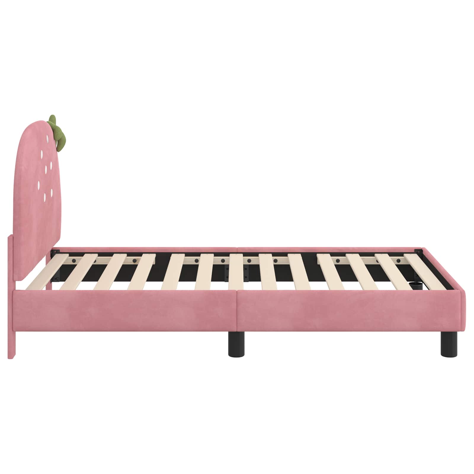 Bedframe voor kinderen met hoofdbord Roze 80 x 160 cm Fluweel