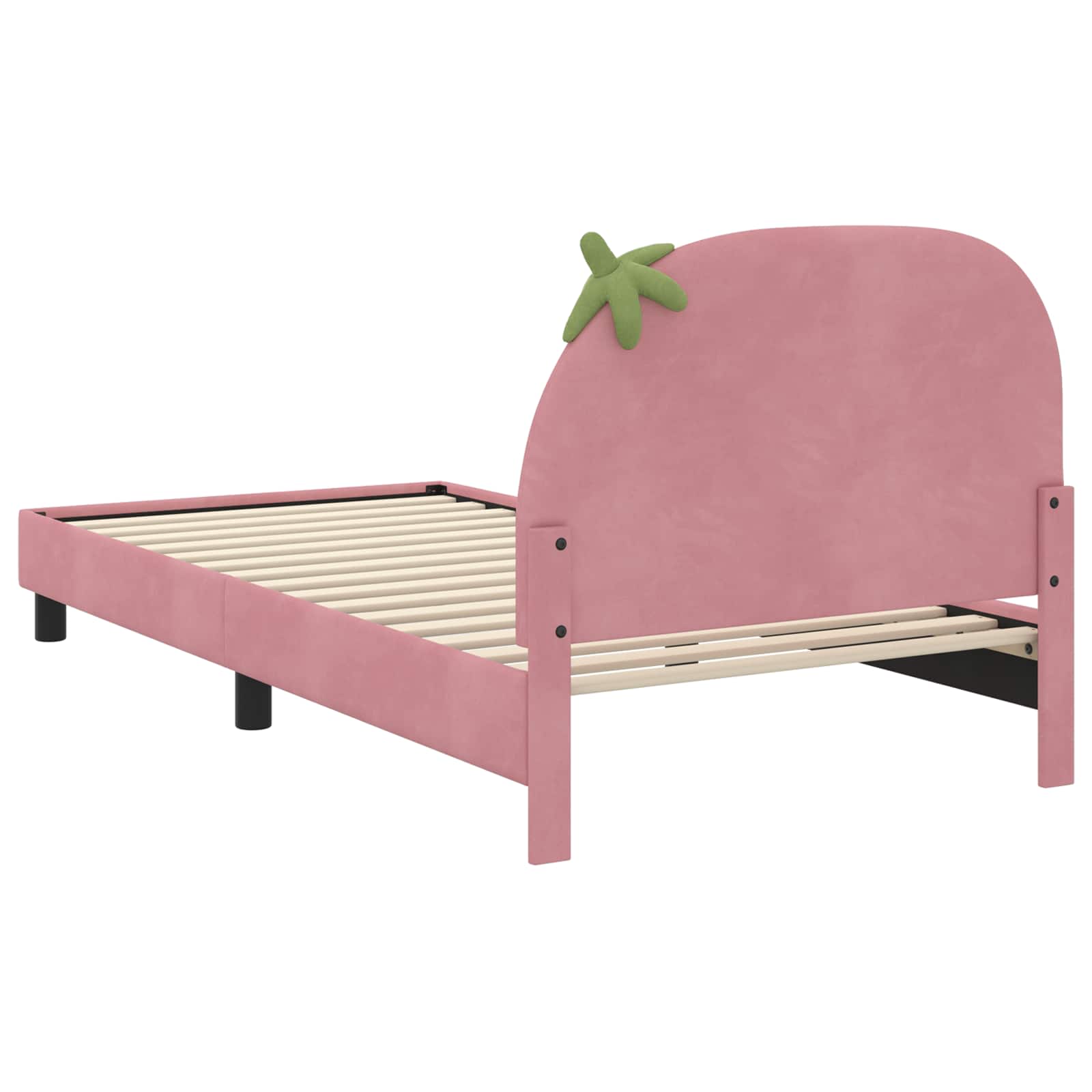 Bedframe voor kinderen met hoofdbord Roze 80 x 200 cm Fluweel
