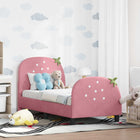 Peuterbedframe 70x140 cm roze fluweel