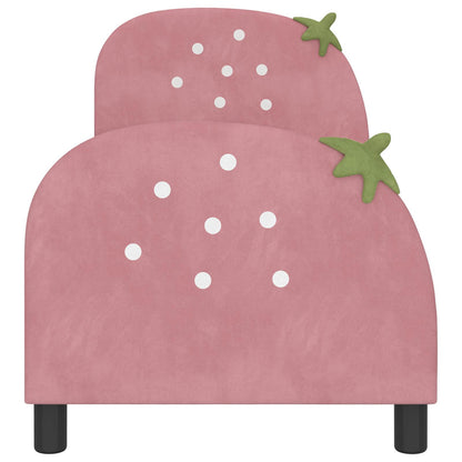 Peuterbedframe met hoofdbord Roze 70 x 140 cm Fluweel