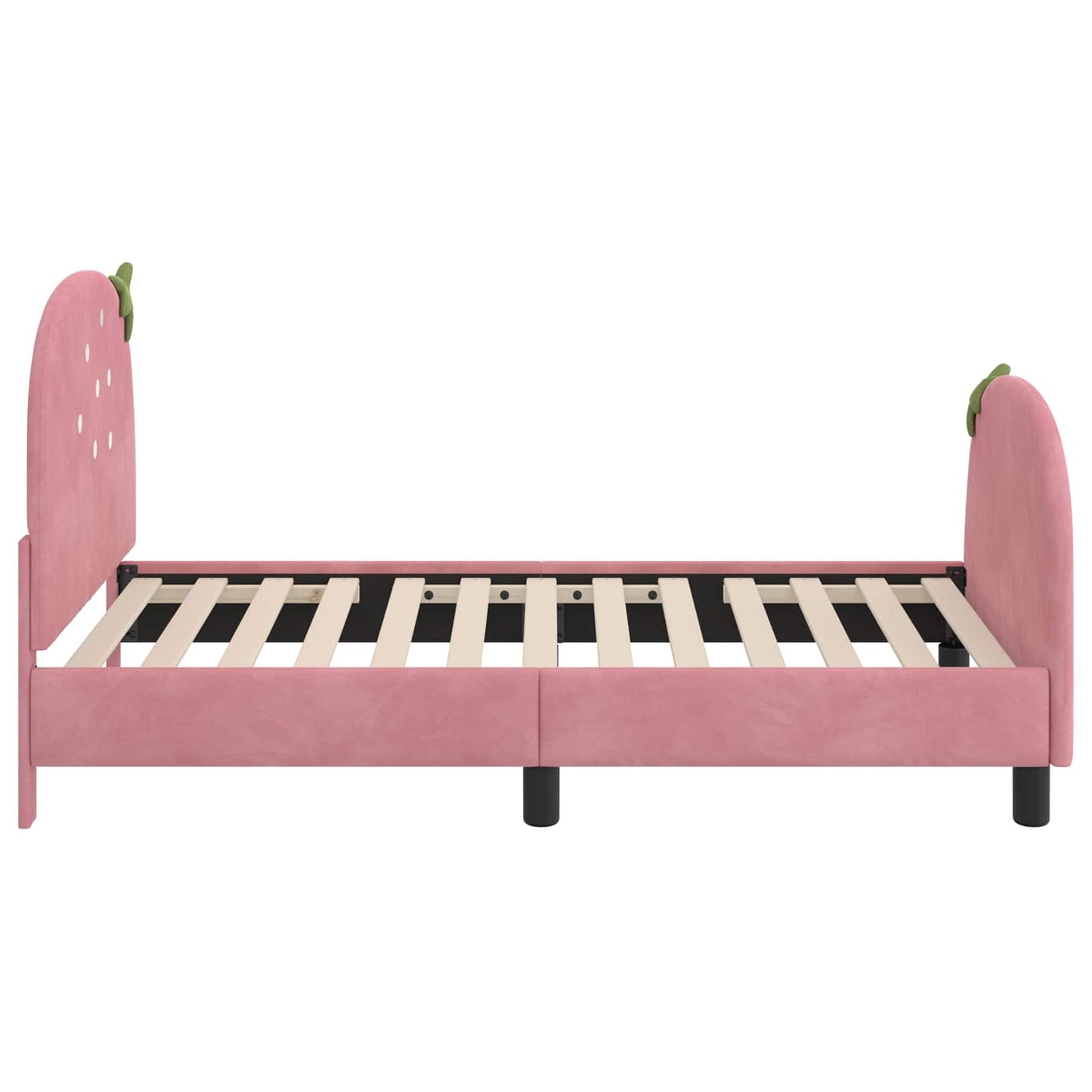 Bedframe voor kinderen met hoofdbord Roze 80 x 160 cm Fluweel