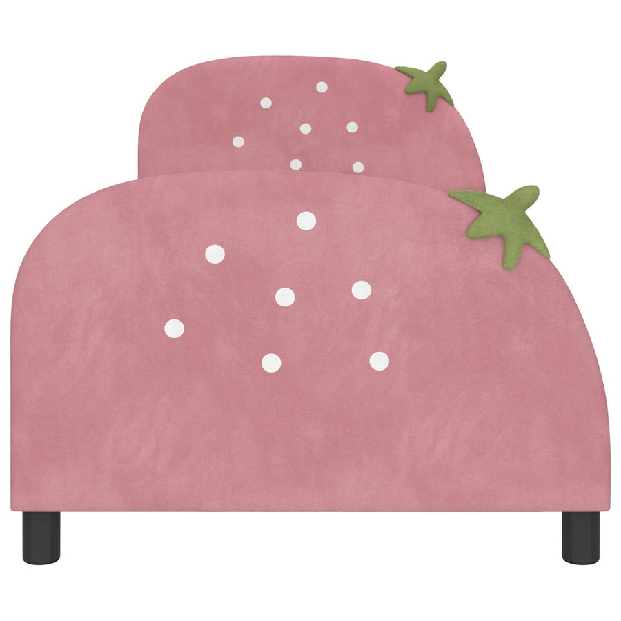 Bedframe voor kinderen met hoofdbord Roze 90 x 200 cm Fluweel